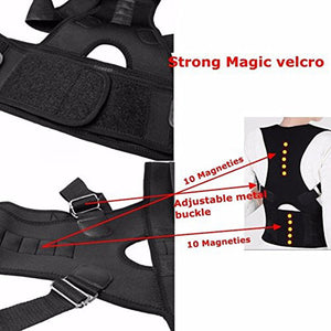 Magnetic Therapy Posture Corrector Support Back Shoulder Brace Belt UNISEX