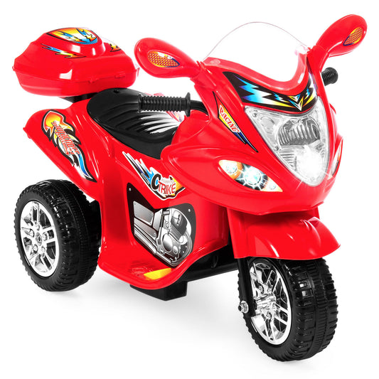 Cool Ride  3-Wheel Motorcycle For Kids - LIGHTS, MUSIC, HORN, STORAGE.