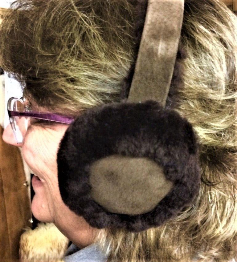 Real Handmade Sheepskin Fur Ear Muffs Cuddly Silky Ear Warmers